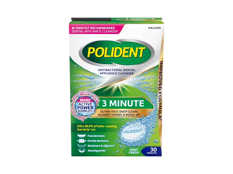 Polident 3 Minute denture cleanser box